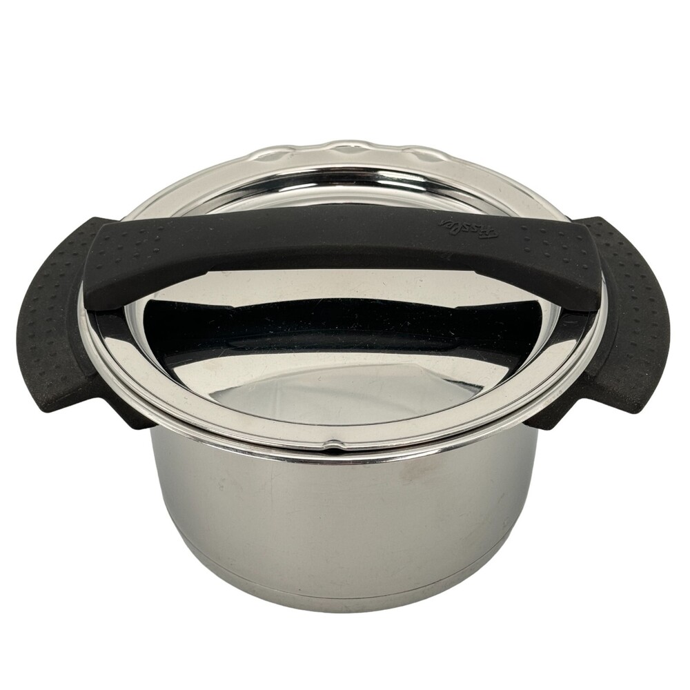 Fissler Stainless Steel Cookware Pot Easy Drain Lid Germany Premium Quality 6x4